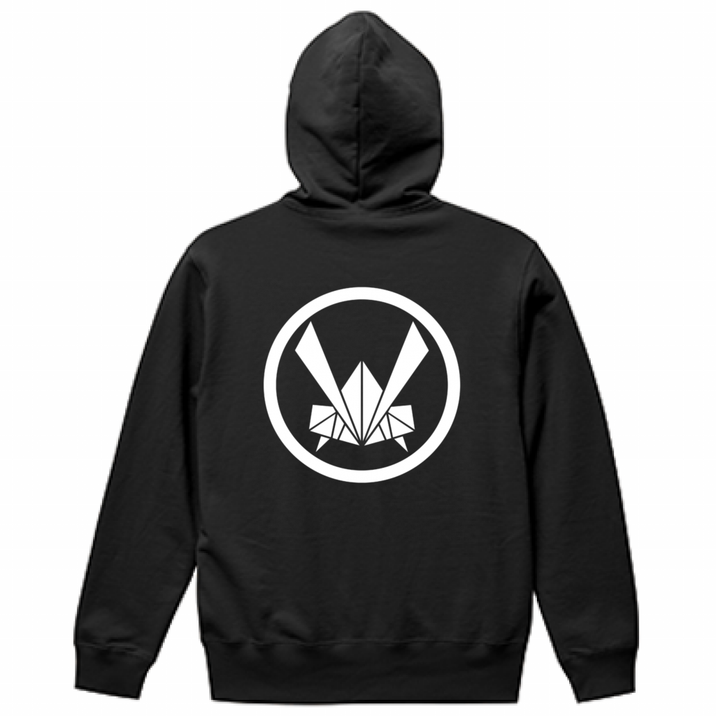 BLACK JPN FLAG x ORIGAMI KABUTO HOODIE